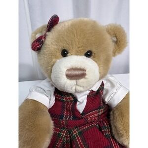 Brooks Brothers GUND Teddy Bear Plush Plaid Dress Bow Golden Fleece Logo S0044
